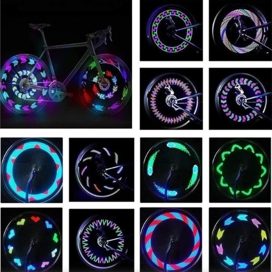 LED světla do výpletu kola s 3D efektem