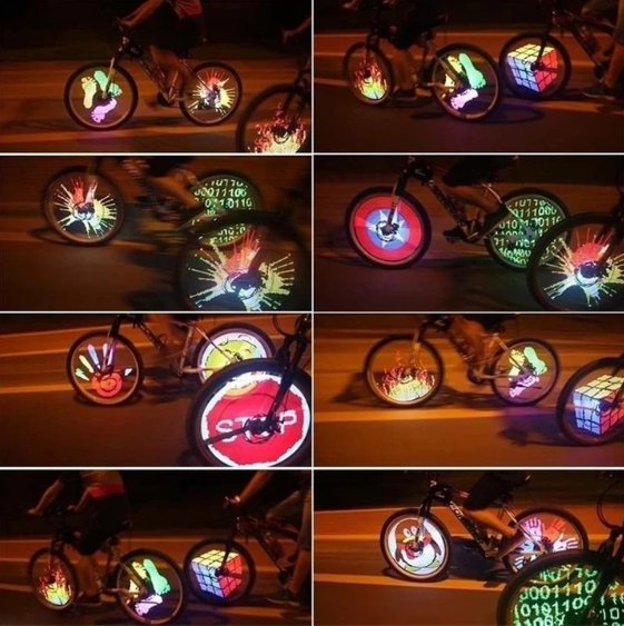 LED světla do výpletu kola s 3D efektem