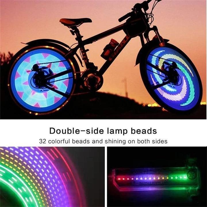 LED světla do výpletu kola s 3D efektem