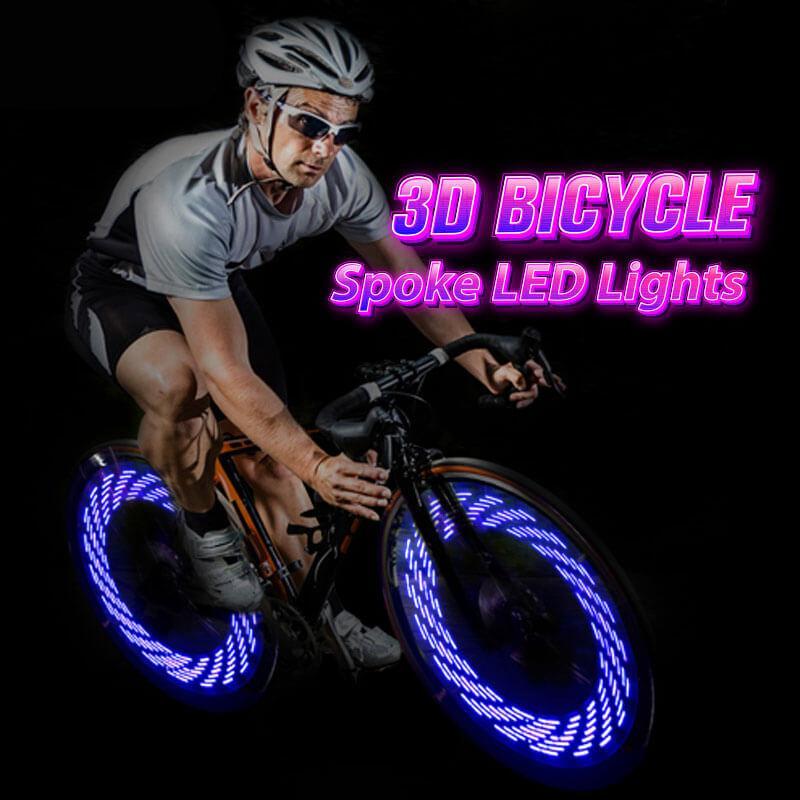 LED světla do výpletu kola s 3D efektem