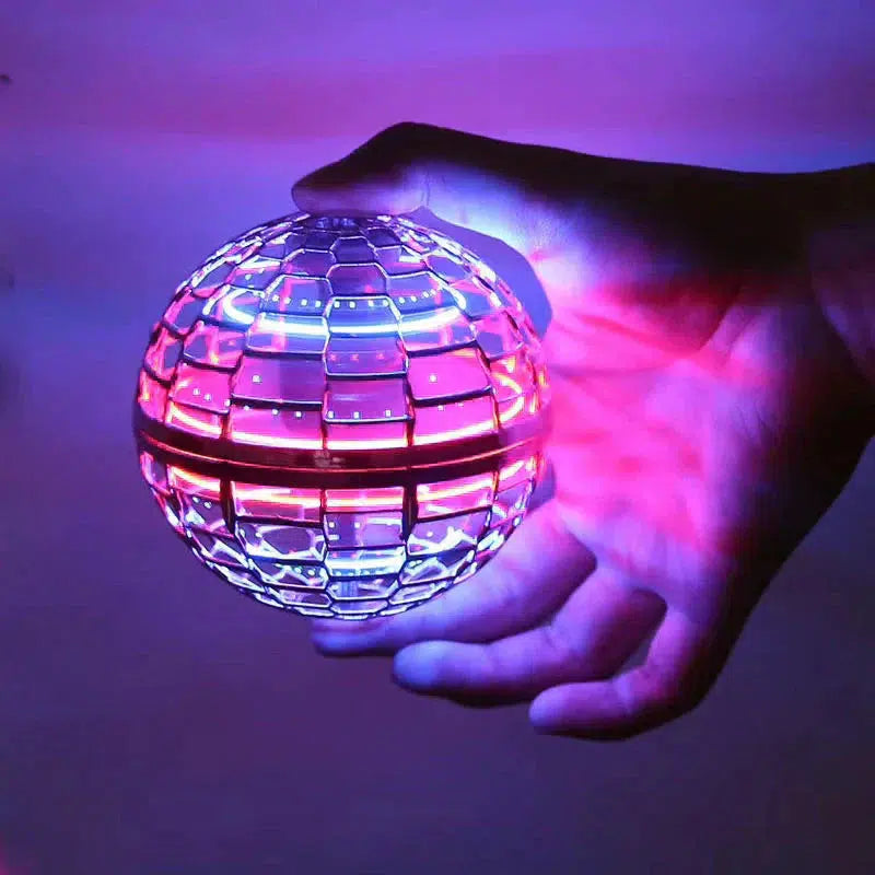 Létající míč Flying Orb | Aerodynamický létající spinner s LED efekty | Rotace 360° a funkce bumerangu | Odolné tělo a rychlé USB nabíjení
