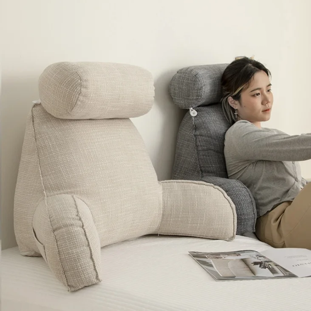Luxusní opěrný polštář – ergonomická opěrka s nastavitelnou opěrkou hlavy a pratelným potahem