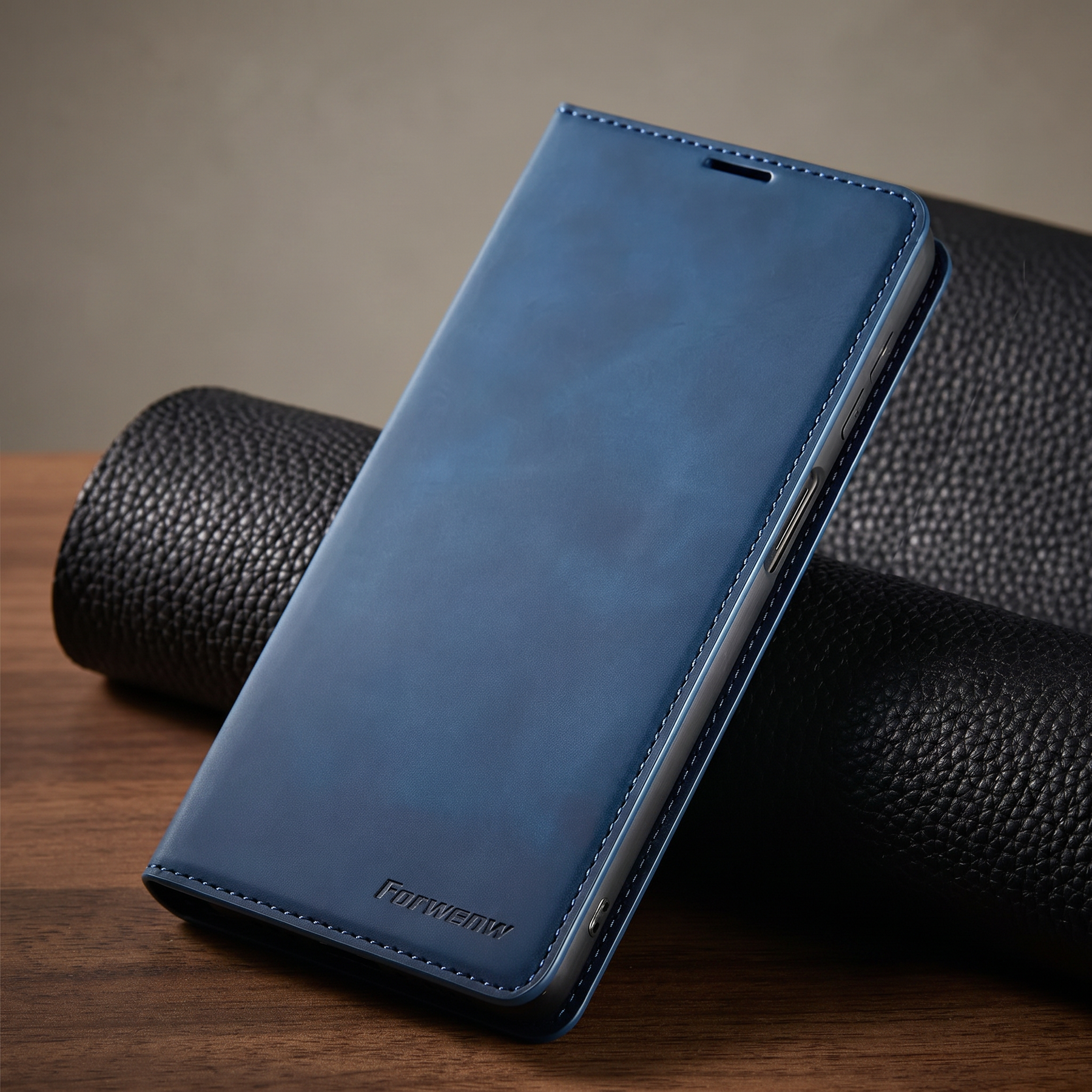 Magnetické kožené pouzdro na smartphony se stylovým designem | Odolná ochrana a bezpečné zapínání