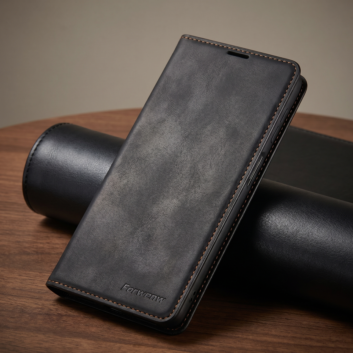 Magnetické kožené pouzdro na smartphony se stylovým designem | Odolná ochrana a bezpečné zapínání