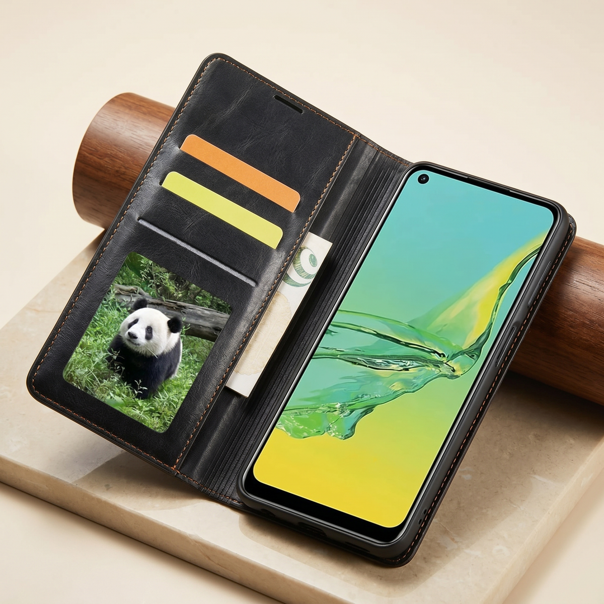 Magnetické kožené pouzdro na smartphony se stylovým designem | Odolná ochrana a bezpečné zapínání