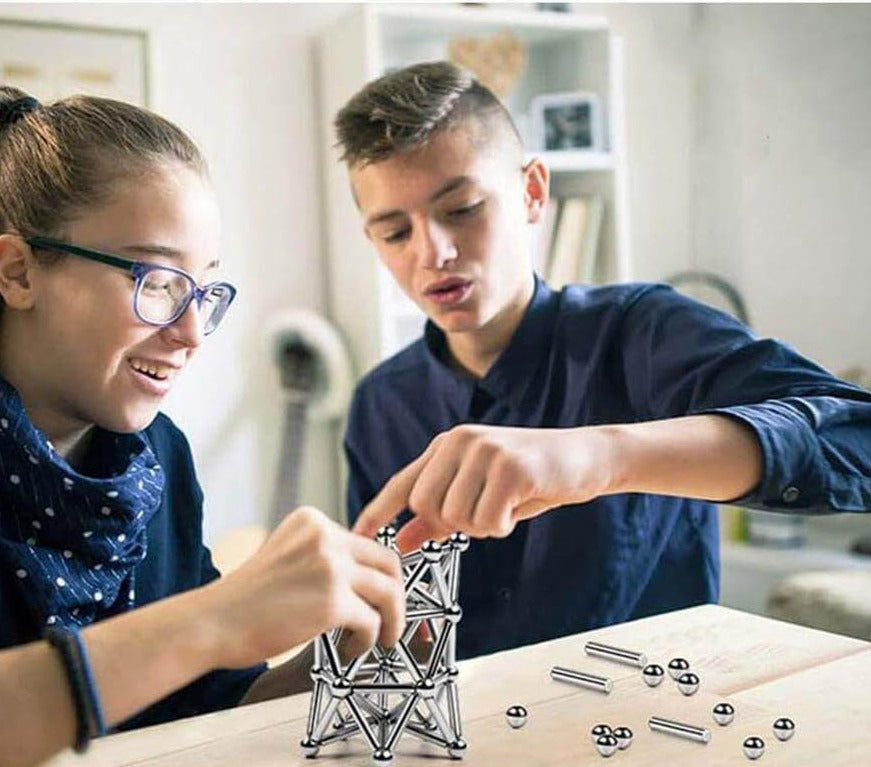 Magnetické ocelové tyčinky a kuličky