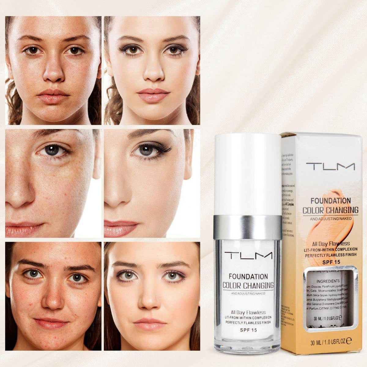 Make-up měnící barvu
