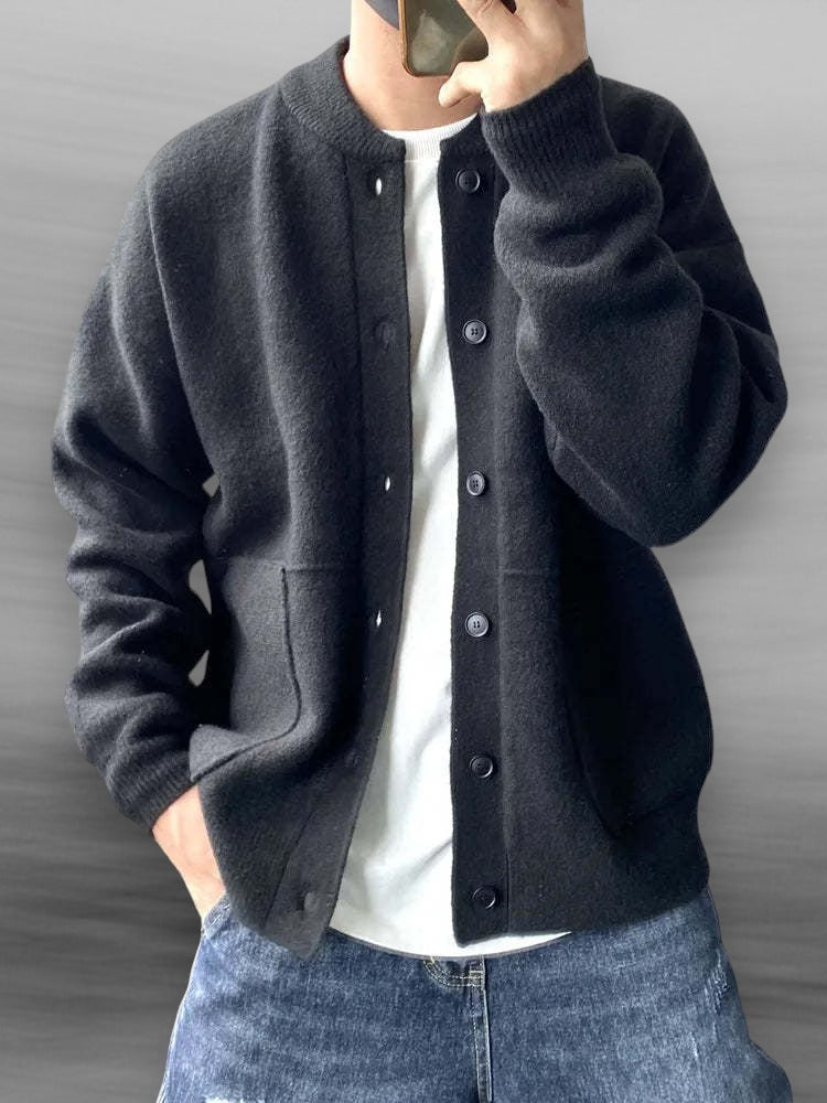 Měkký pánský svetr na zapínání
