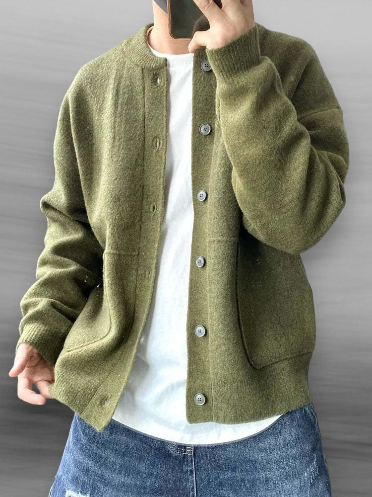 Měkký pánský svetr na zapínání