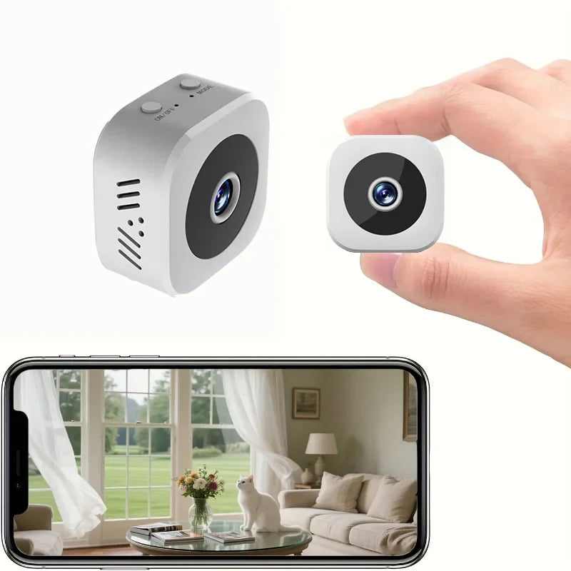 Mini bezpečnostní kamera 1080P s WiFi a nočním viděním – Bezdrátový sledovací systém s detekcí pohybu