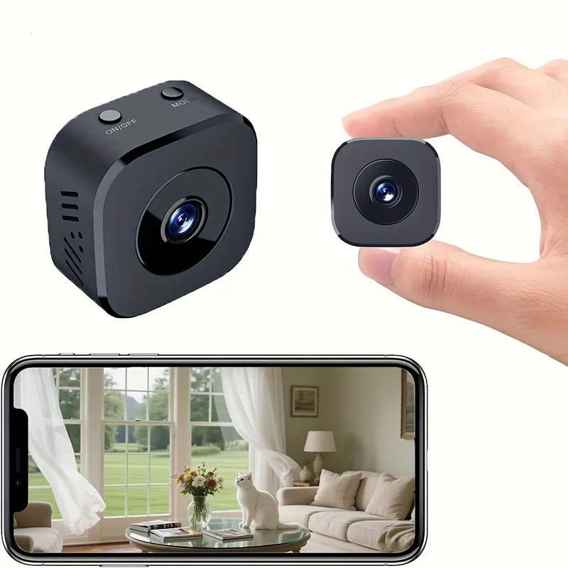 Mini bezpečnostní kamera 1080P s WiFi a nočním viděním – Bezdrátový sledovací systém s detekcí pohybu