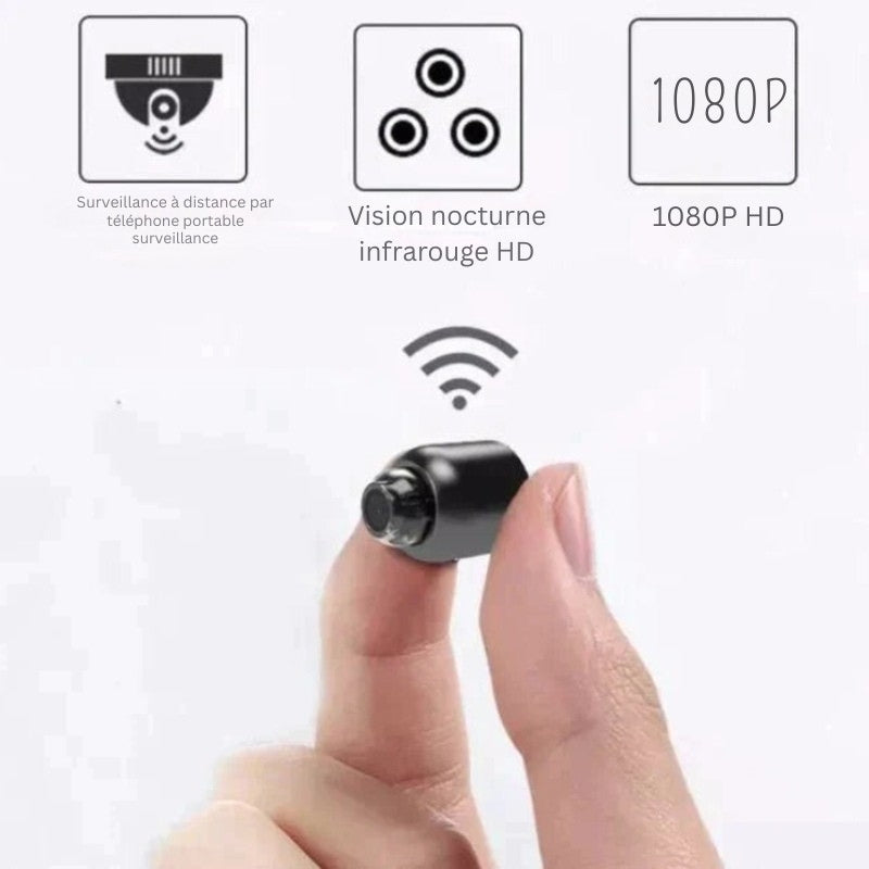 Mini bezpečnostní Wi-Fi kamera s upozorněními v reálném čase a nočním viděním