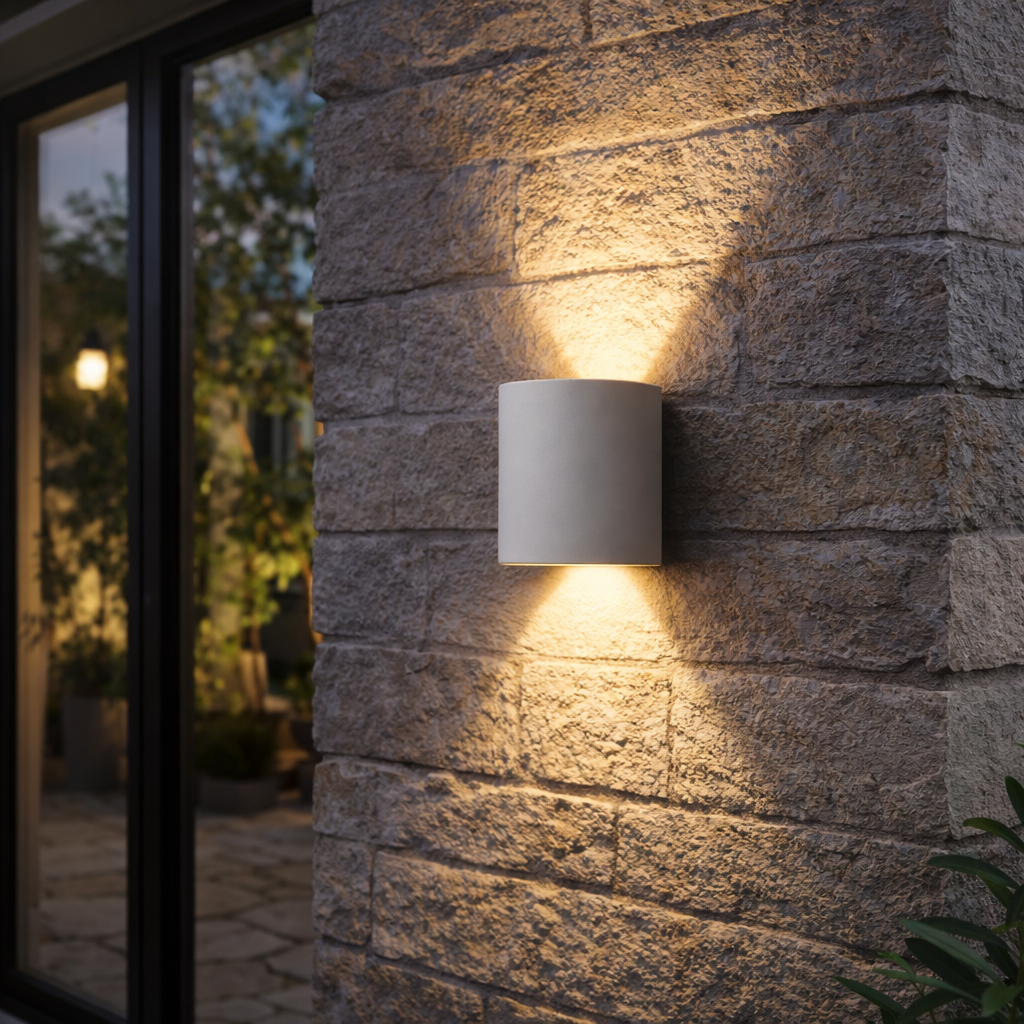 Minimalistické nástěnné LED osvětlení s svícením nahoru a dolů pro interiér a exteriér
