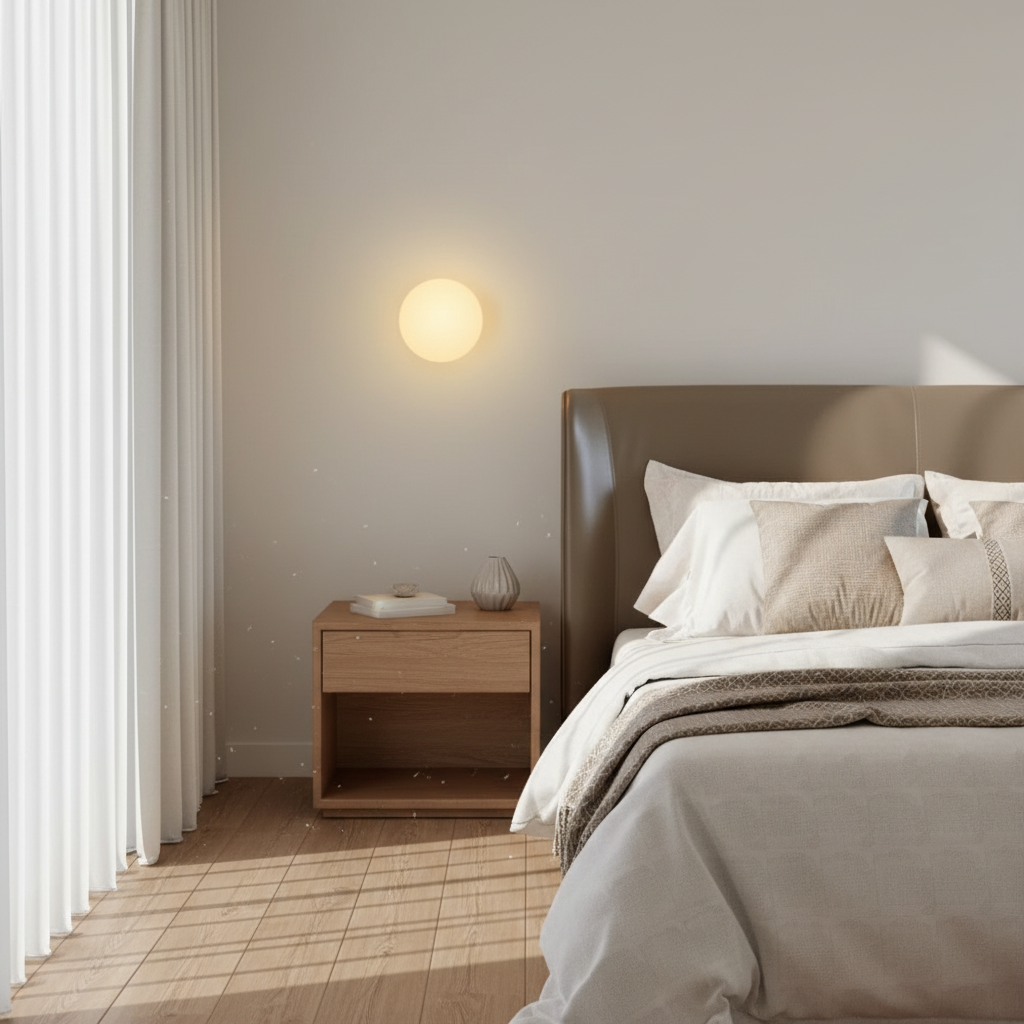 Minimalistické skleněné nástěnné svítidlo pro dekoraci obývacího pokoje a ložnice