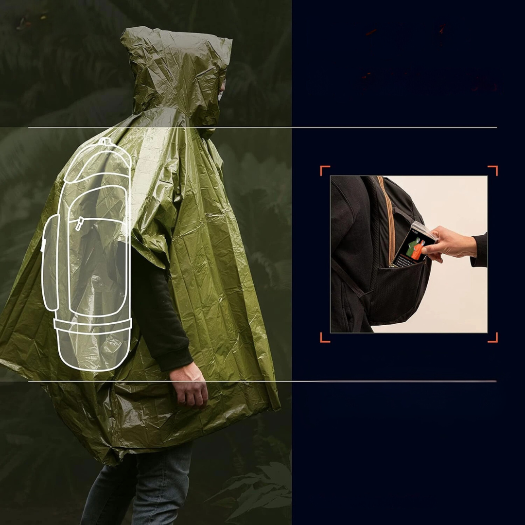 Mnohoúčelové pončo do deště 3 v 1
