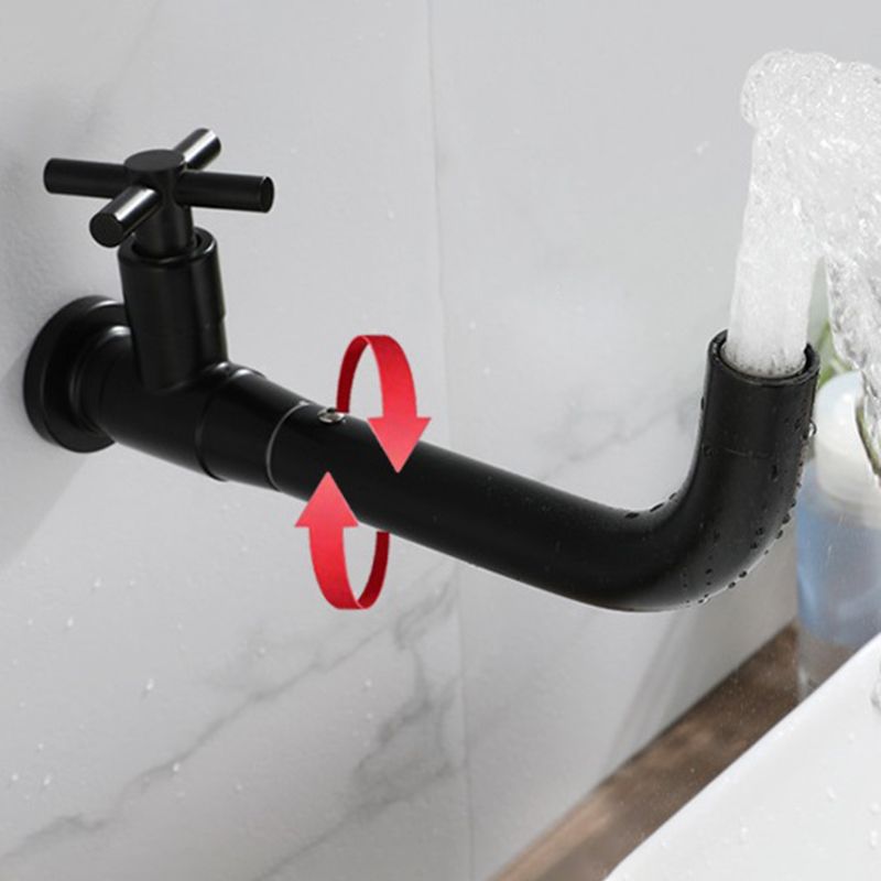Moderní nástěnná koupelnová baterie z nerezové oceli s otočným výtokem a jednou rukojetí – elegantní design