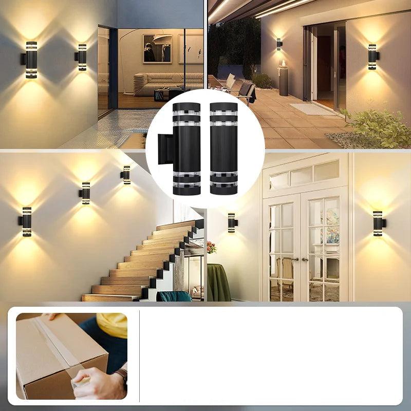 Moderní venkovní LED nástěnné svítidlo IP65 – oboustranný design Up & Down s paticí E27