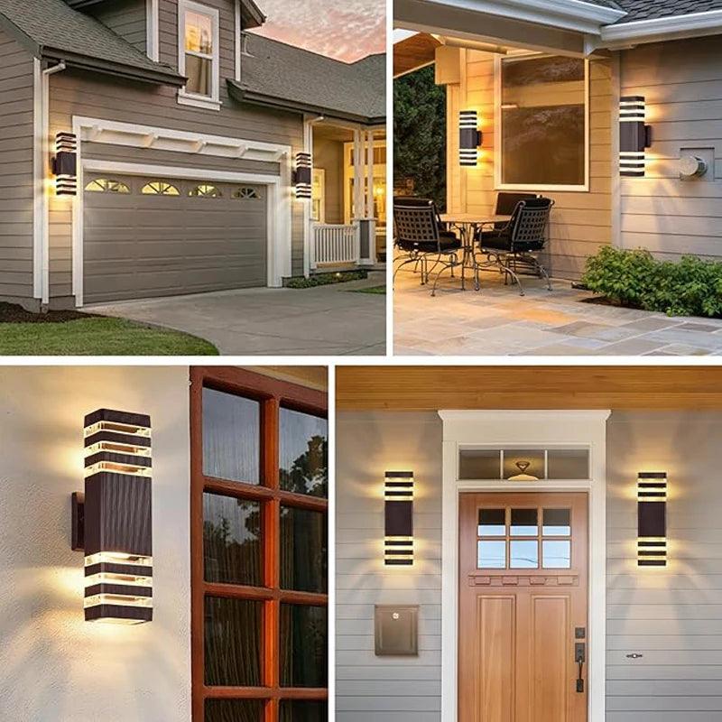 Moderní venkovní LED nástěnné svítidlo IP65 – oboustranný design Up & Down s paticí E27