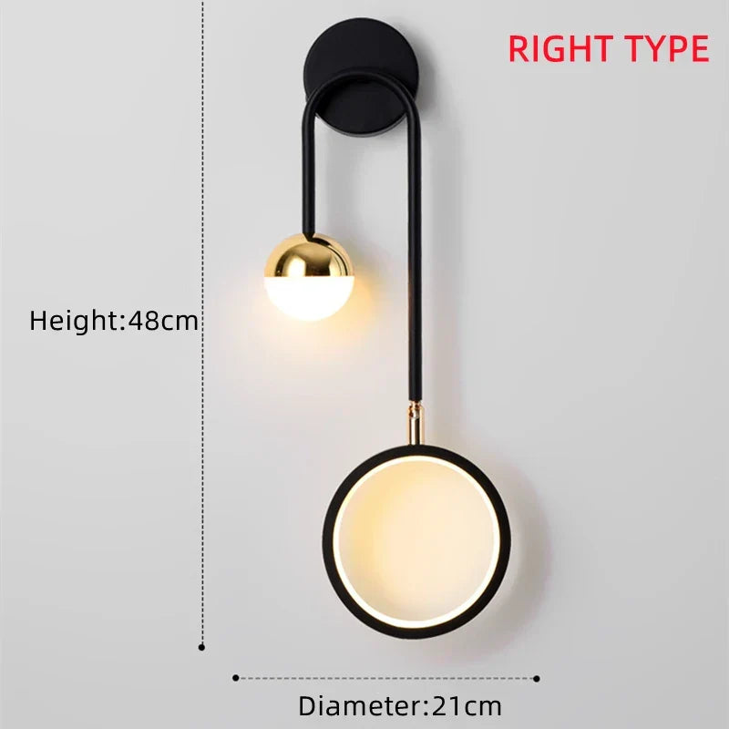 Nástěnná lampa Orbis | Moderní severský design s LED