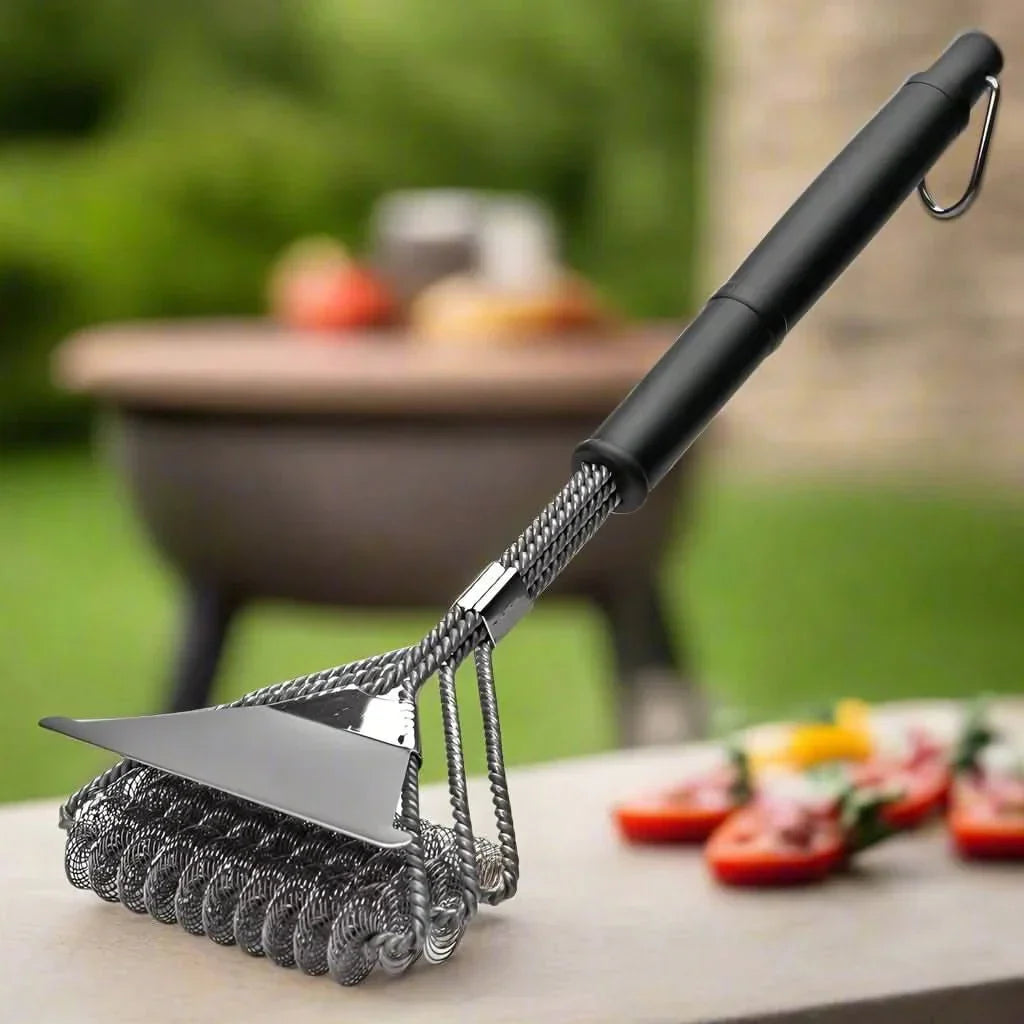Nerezový kartáč na gril bez štětin