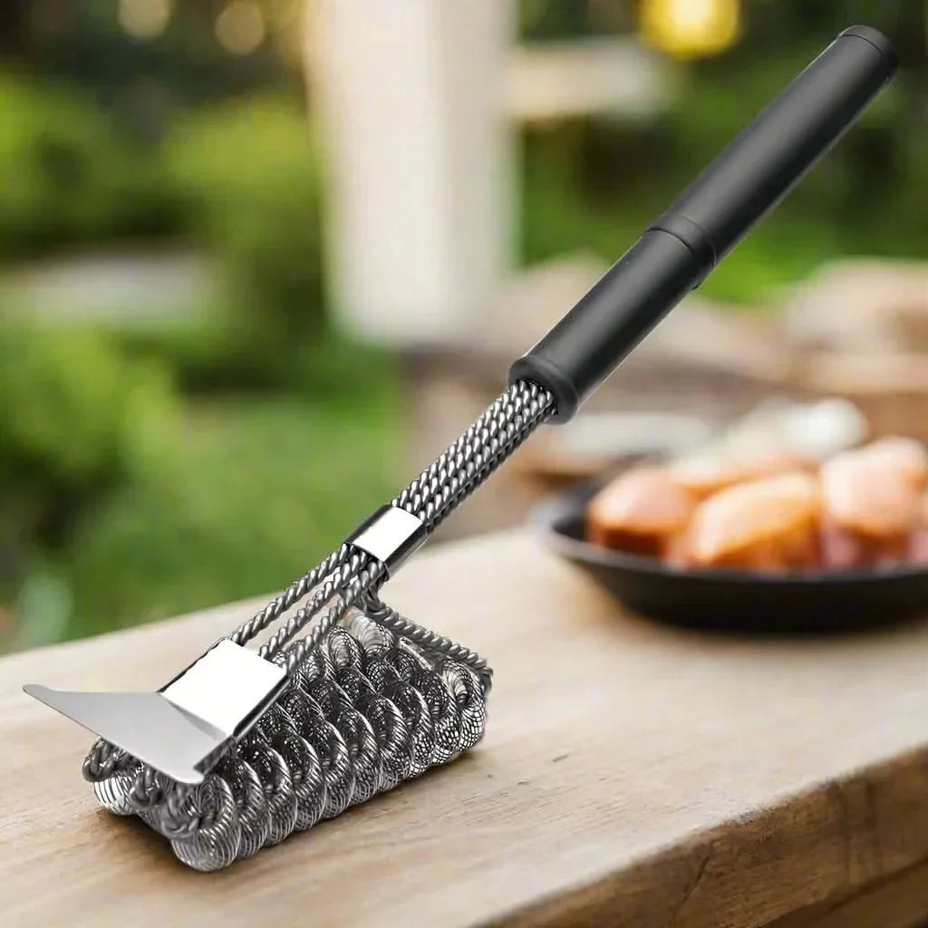 Nerezový kartáč na gril bez štětin
