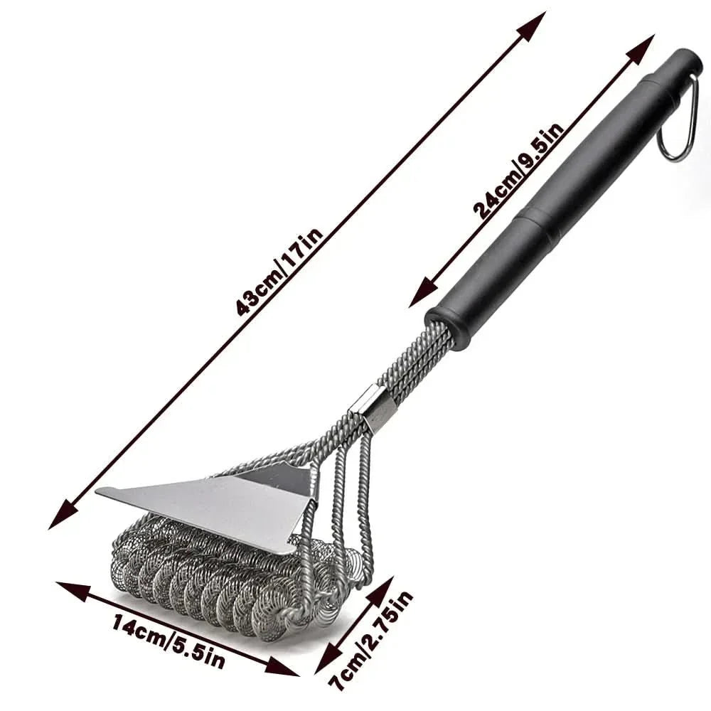 Nerezový kartáč na gril bez štětin