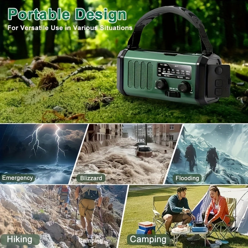 Nouzové rádio vše v jednom s svítilnou a nabíječkou