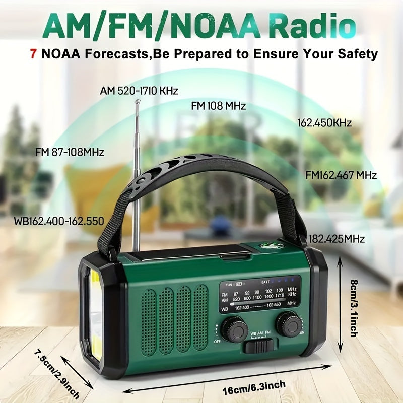 Nouzové rádio vše v jednom s svítilnou a nabíječkou