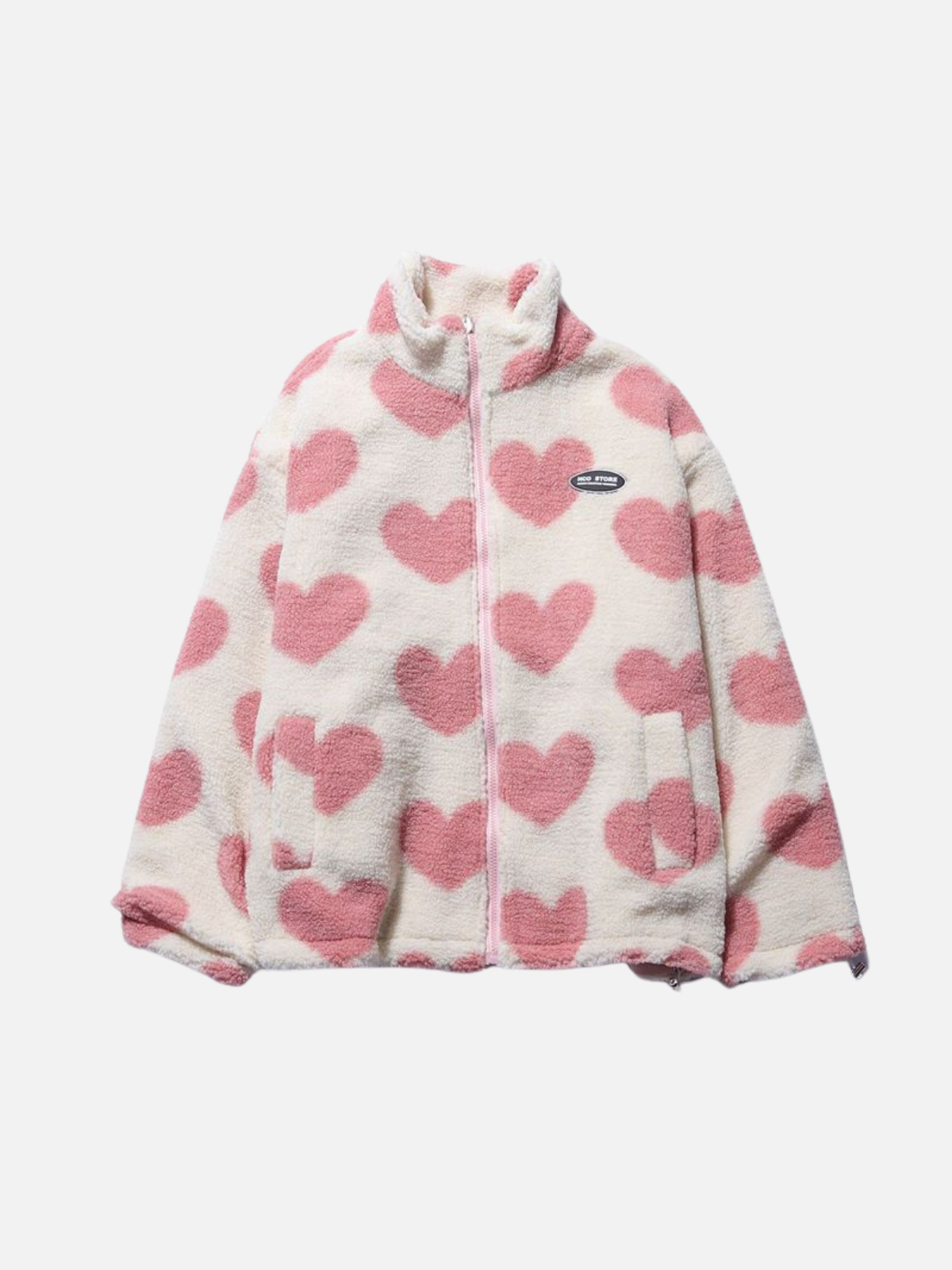 Oboustranná bunda s potiskem srdcí