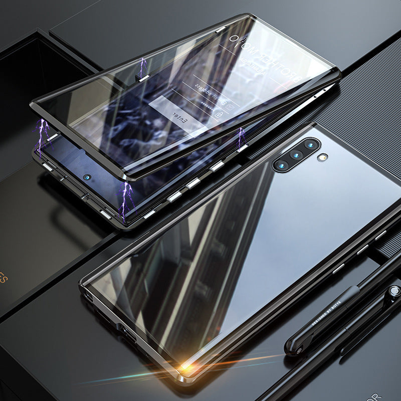 Oboustranný magnetický obal na telefon z tvrzeného skla pro