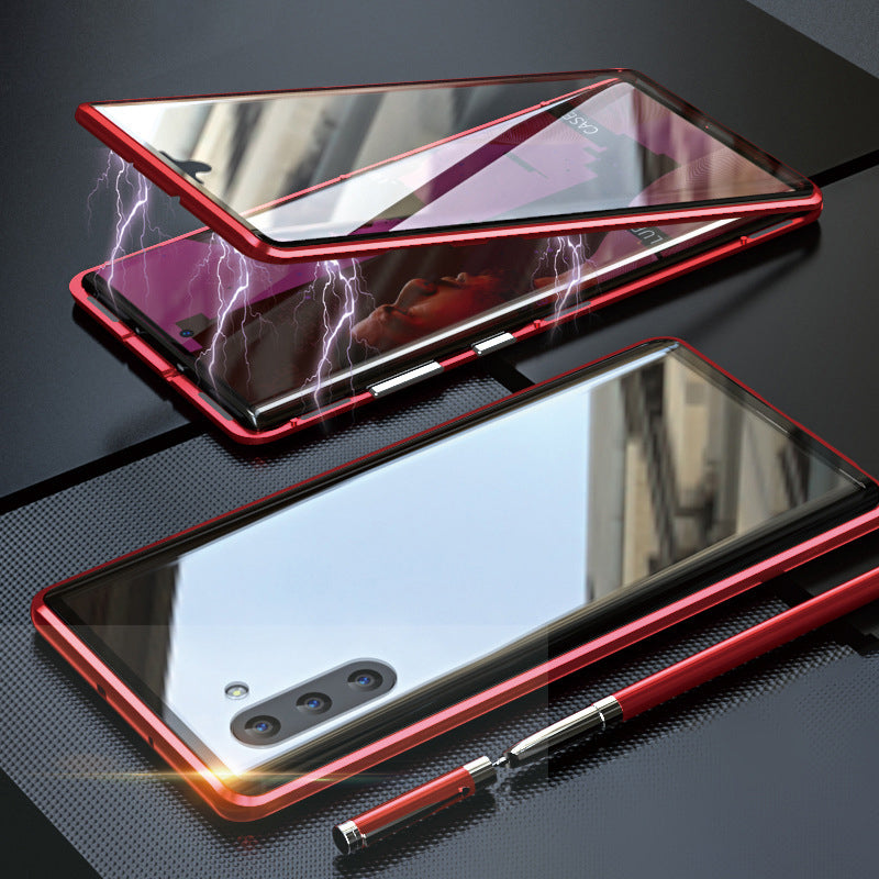 Oboustranný magnetický obal na telefon z tvrzeného skla pro