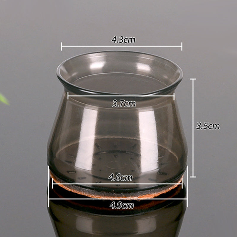 Ochrana podlahy pod nábytek - 4 ks, průhledný design na židle