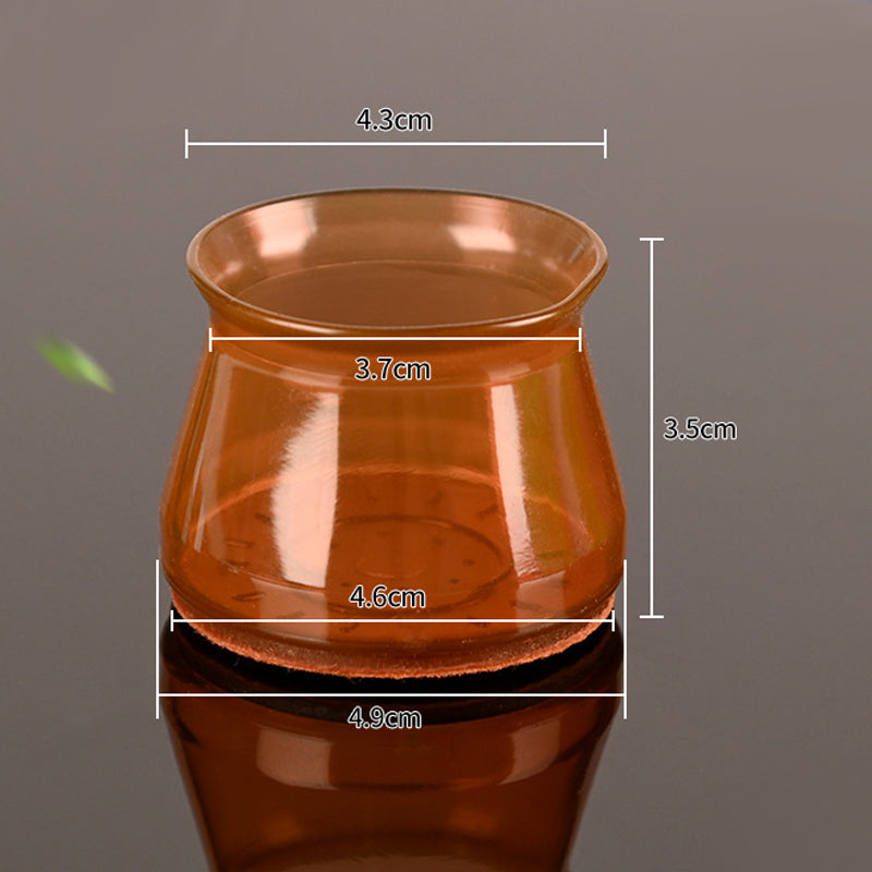 Ochrana podlahy pod nábytek - 4 ks, průhledný design na židle