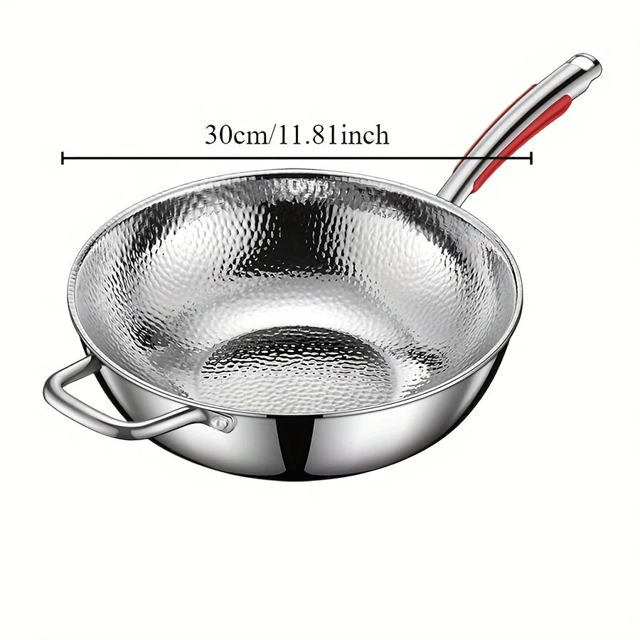 Pánev Wok s Kulatým Dnem na Indukci 32 cm – Ideální na Restování a Smažení