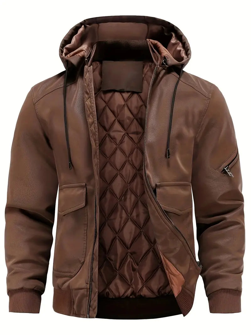 Pánská bunda bomber s kapucí