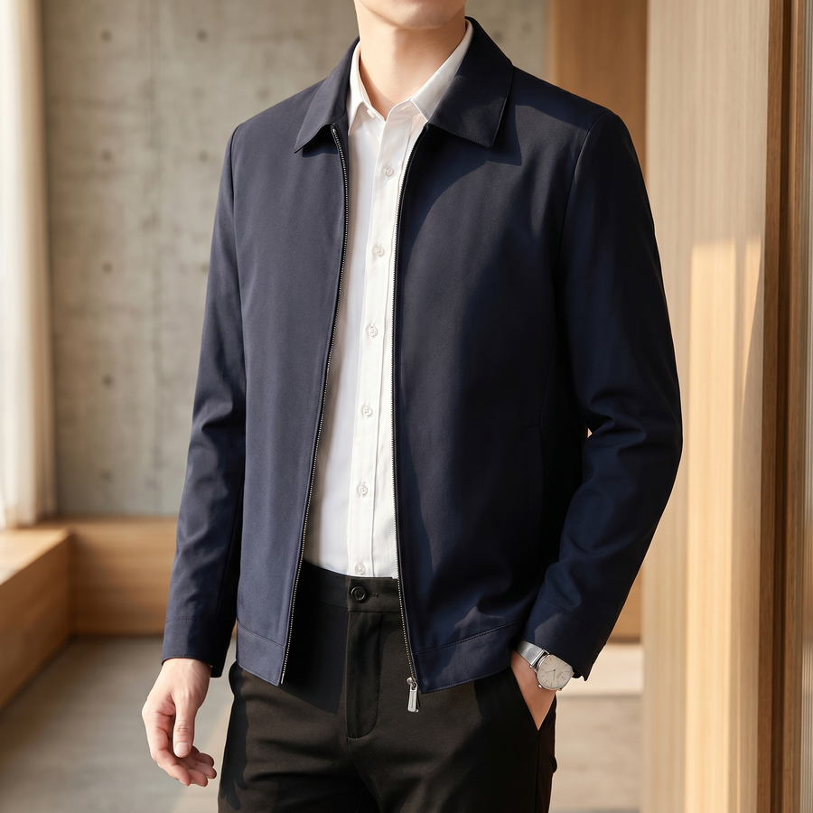 Pánská bunda z prémiové směsi vlny | Elegantní smart-casual elegantní svrchní oděv