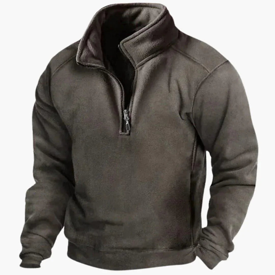 Pánská flísová mikina se krátkým zipem