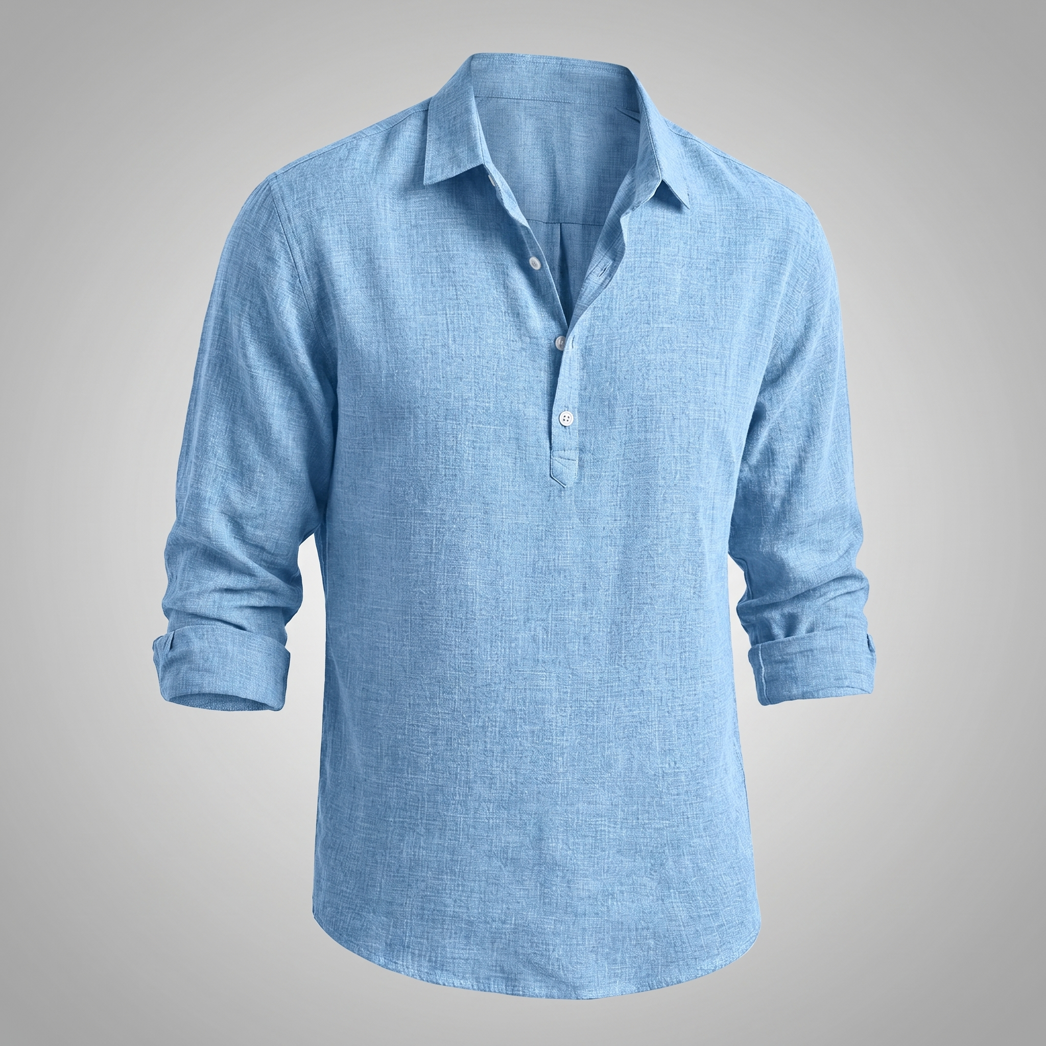 Pánská prémiová lněná košile ve volném střihu pro každodenní nošení