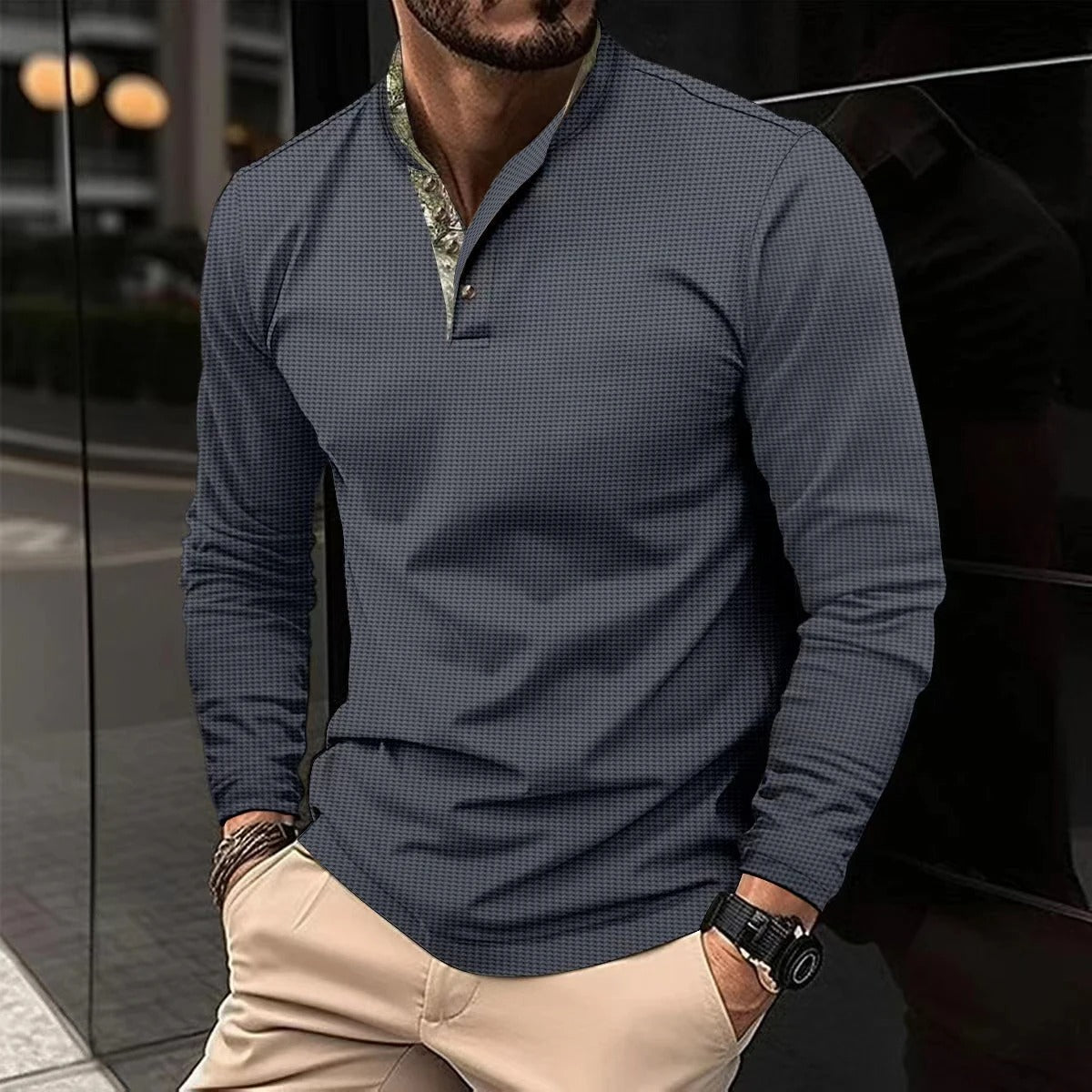 Pánská volnočasová košile v střihu slim fit