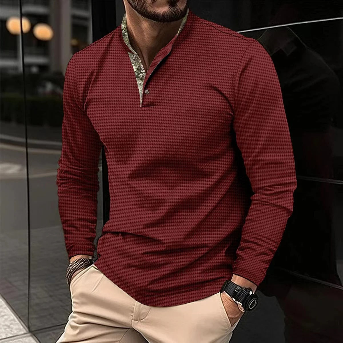 Pánská volnočasová košile v střihu slim fit