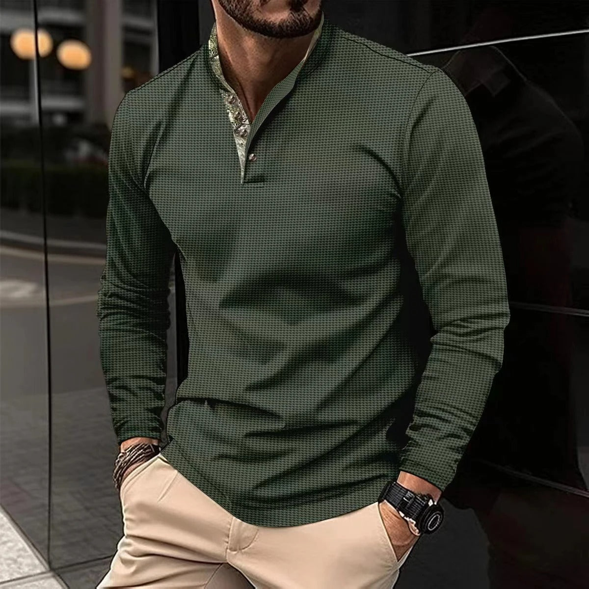 Pánská volnočasová košile v střihu slim fit