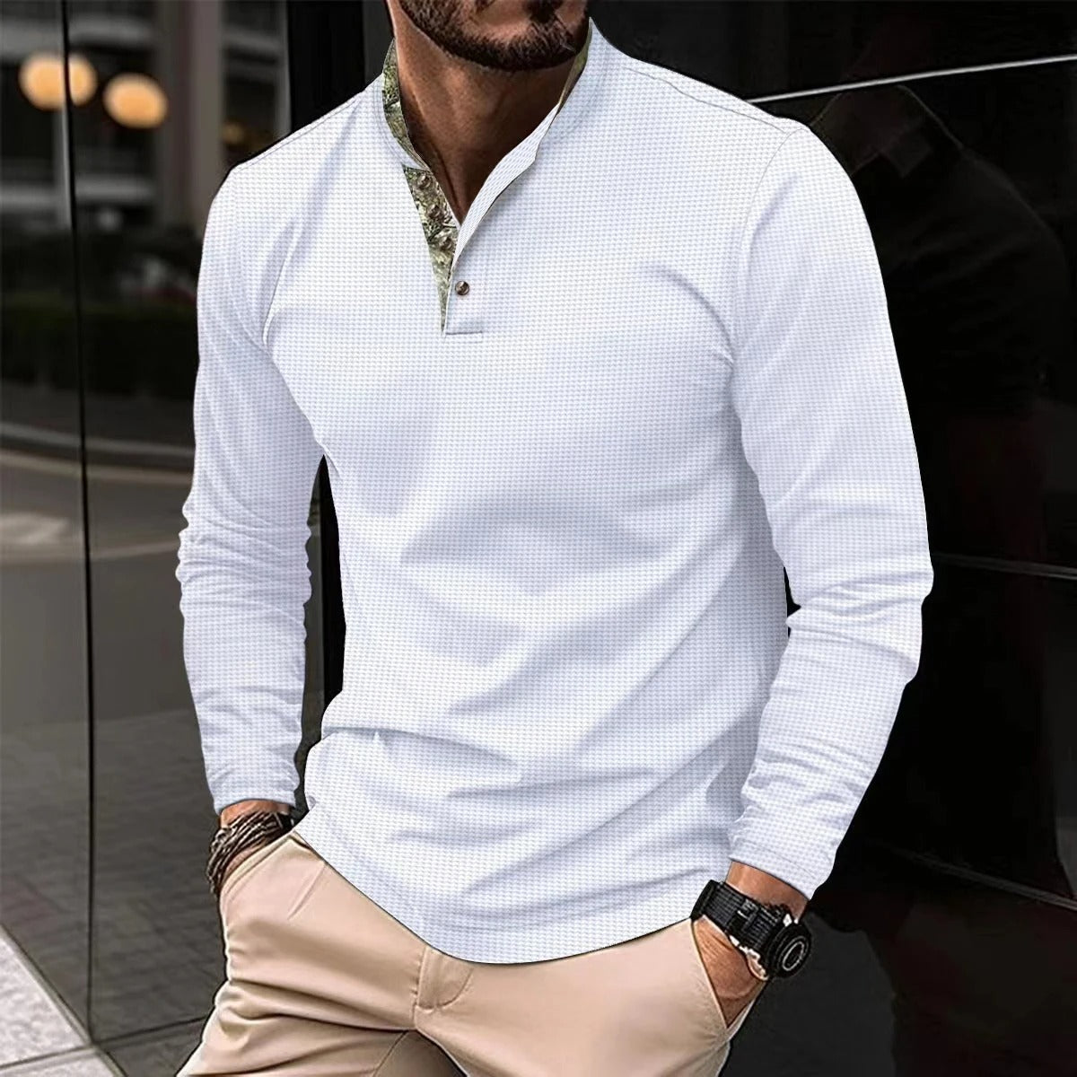 Pánská volnočasová košile v střihu slim fit