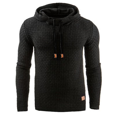 Pánská zimní mikina s kapucí v střihu slim fit