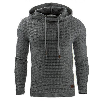 Pánská zimní mikina s kapucí v střihu slim fit