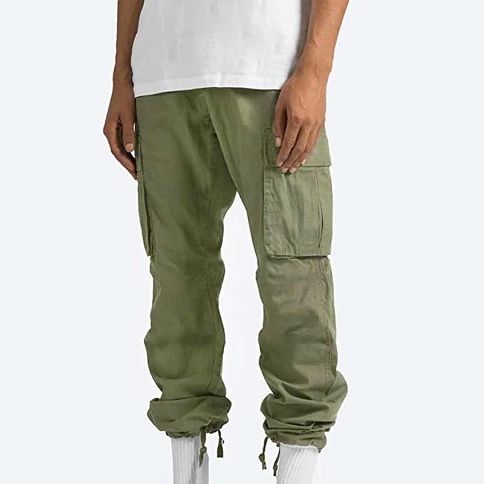 Pánské bavlněné cargo kalhoty s bočními kapsami