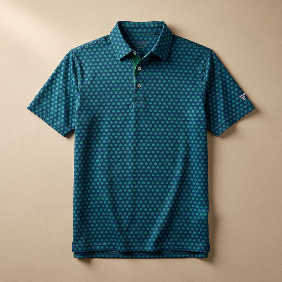 Pánské golfové polo tričko | Odvádějící vlhkost UPF 50+ | Polyester a spandex