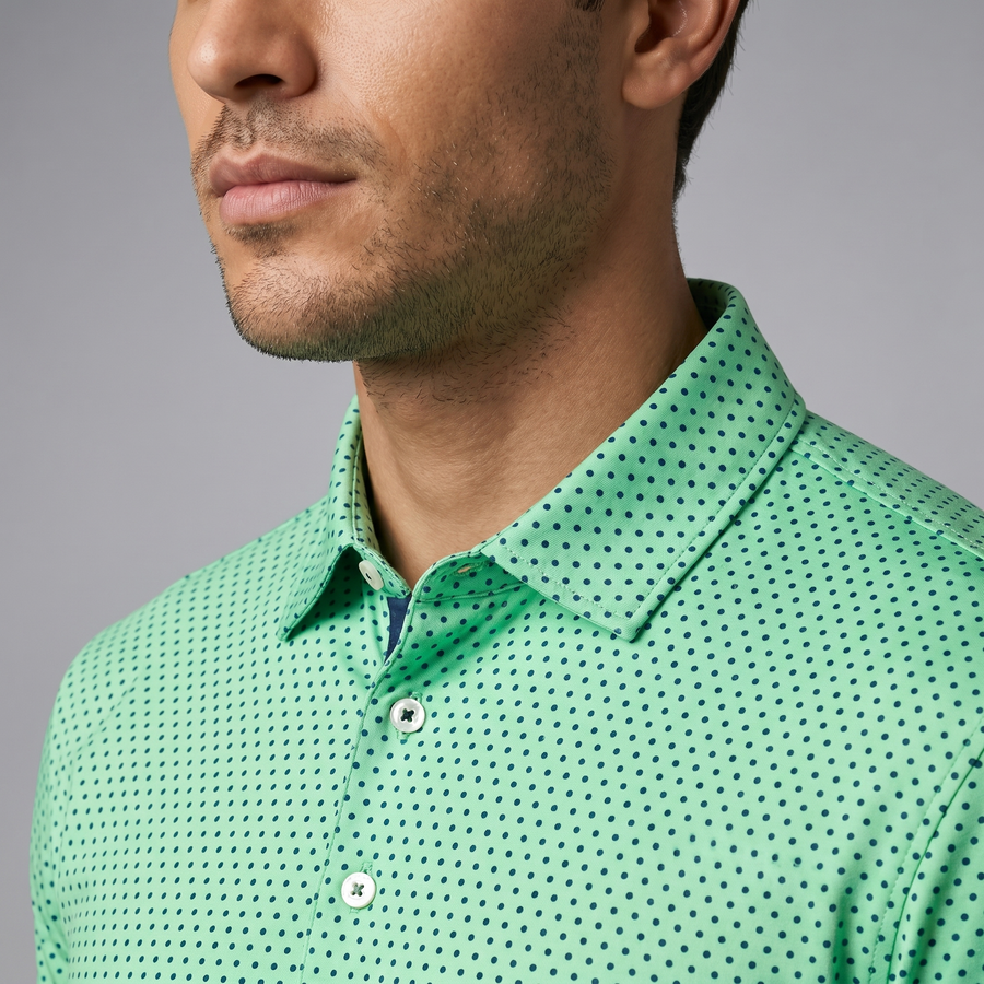 Pánské golfové polo tričko | Odvádějící vlhkost UPF 50+ | Polyester a spandex