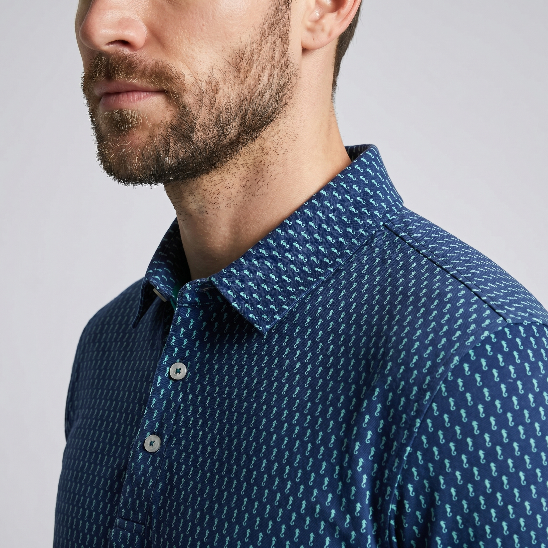 Pánské golfové polo tričko | Odvádějící vlhkost UPF 50+ | Polyester a spandex