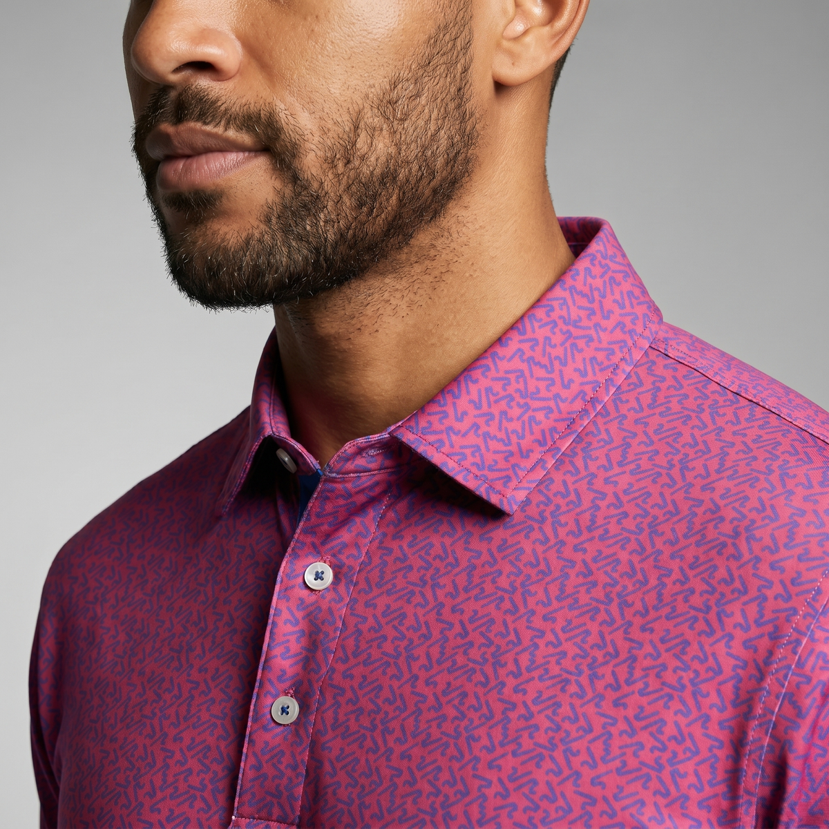 Pánské golfové polo tričko | Odvádějící vlhkost UPF 50+ | Polyester a spandex