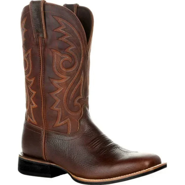 Pánské kožené kovbojské boty